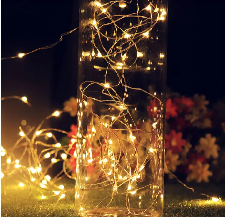 2M 20LEDS Solar Cork Bottle Stopper Copper Wire String Lights Fairy Lights