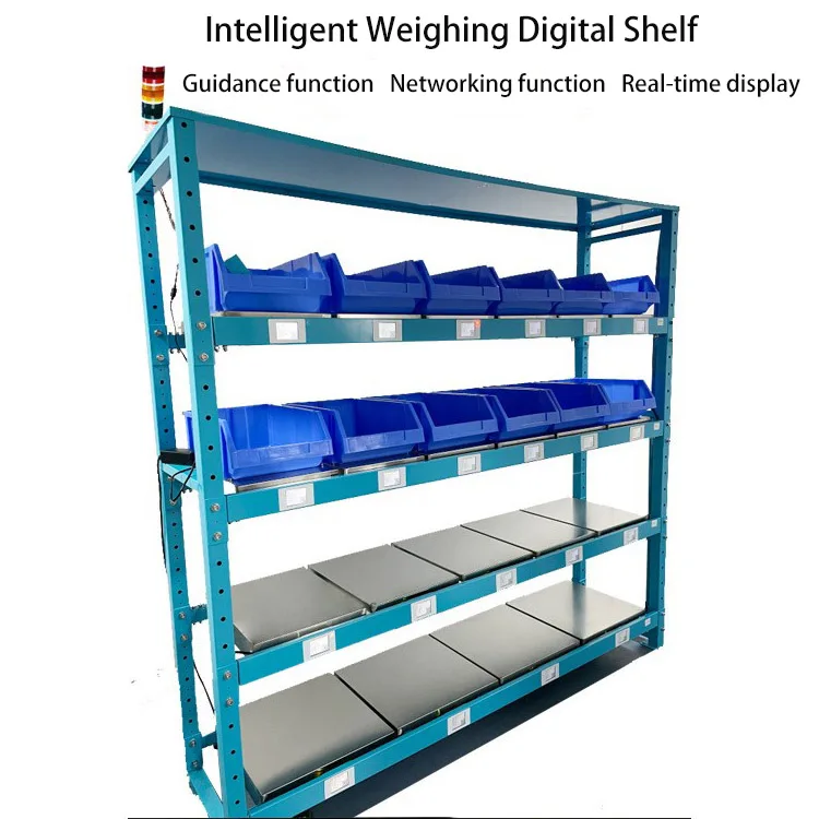 Smart Warehouse Weighing Gravity Shelf Light Duty Pallet Rack Inventory Counting Management System Smart Shelves