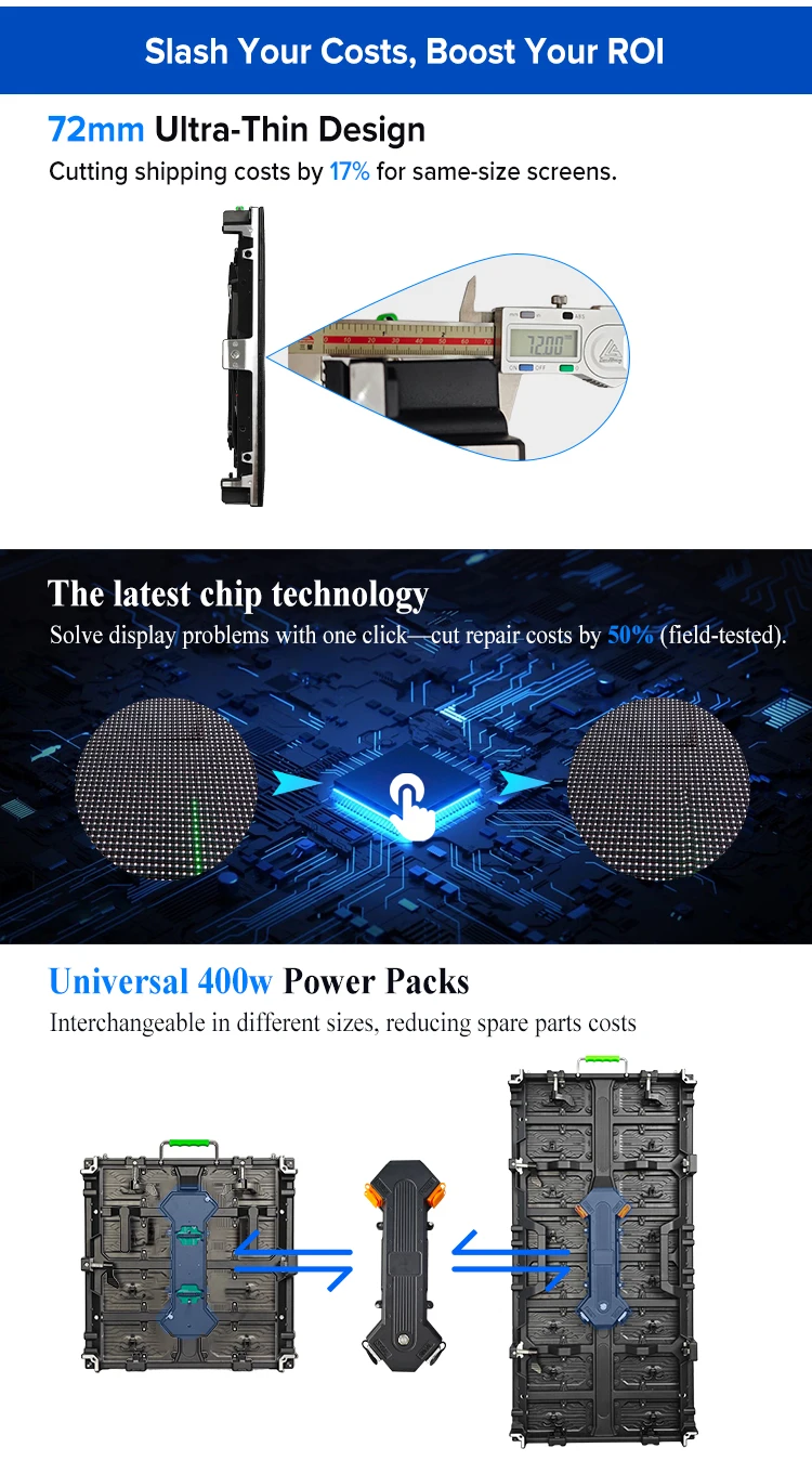 Led Screen 3m 4m X 3m Complete System LED Display - Full Color & Customizable