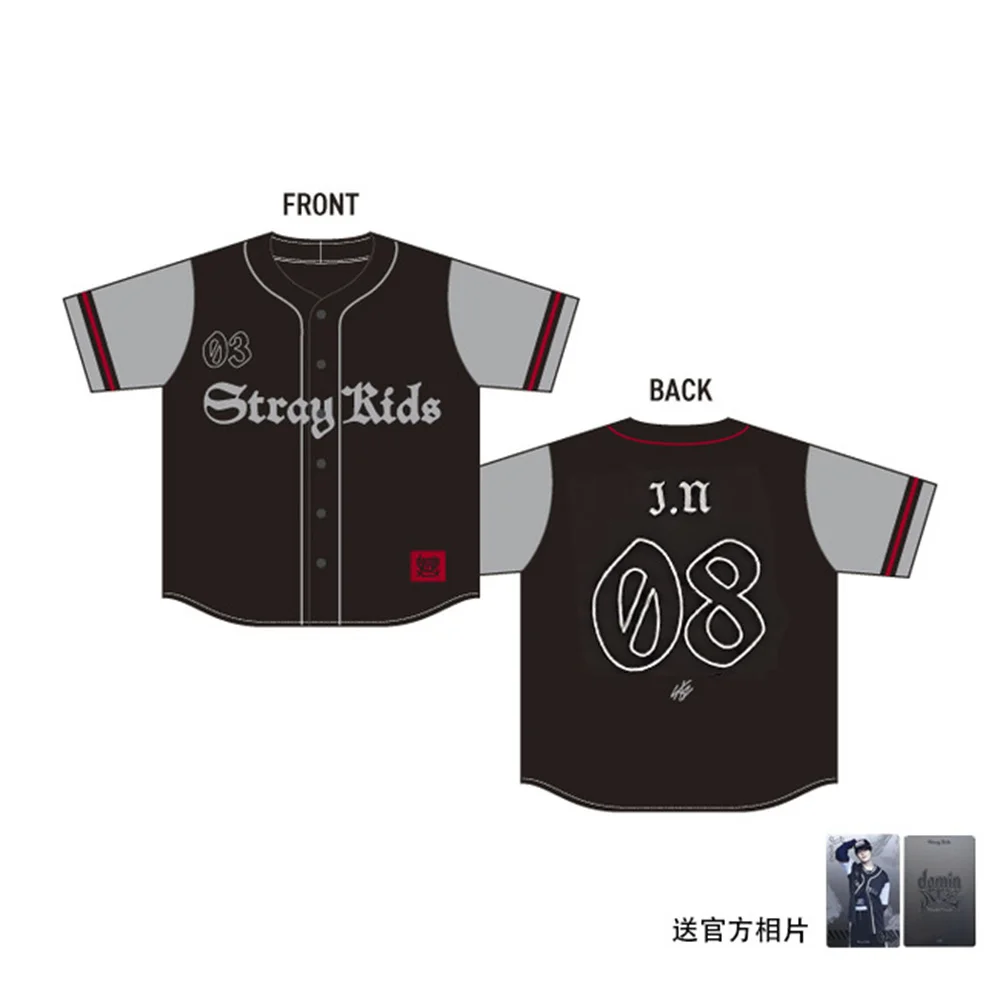 KPOP Stray Kids Baseball Jersey Domin ATE Tour FELIX HYUNJIN