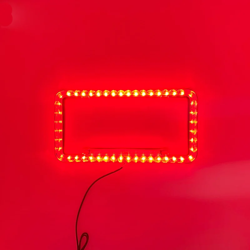 LED Glow in the Dark License Plate Frame Custom Colors