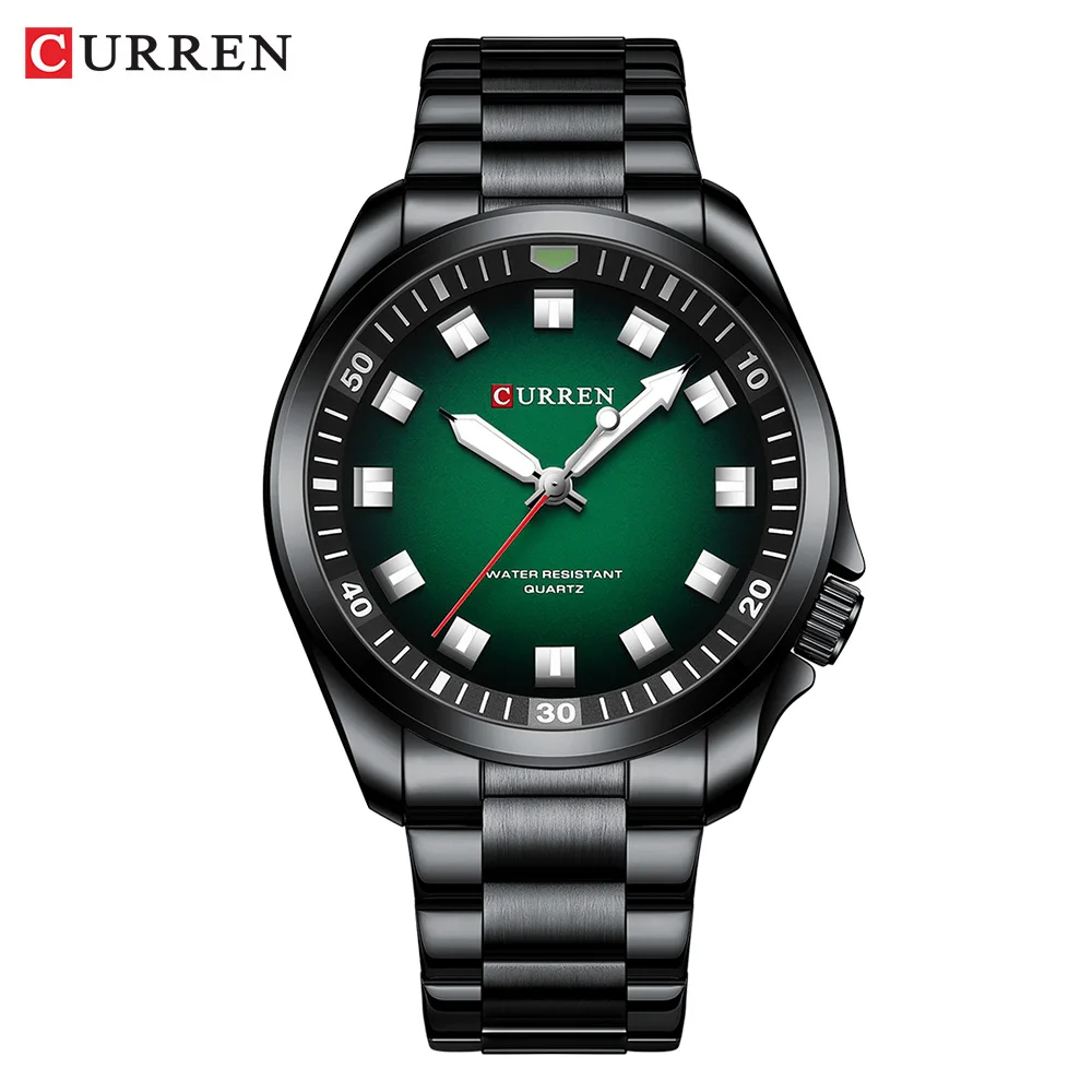 CURREN 8451 Trendy Customize High Quality Top Brand Waterproof Clock Fashion Quartz Watches for Men Clock Stainless Steel Band