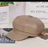 Leather octagonal-khaki
