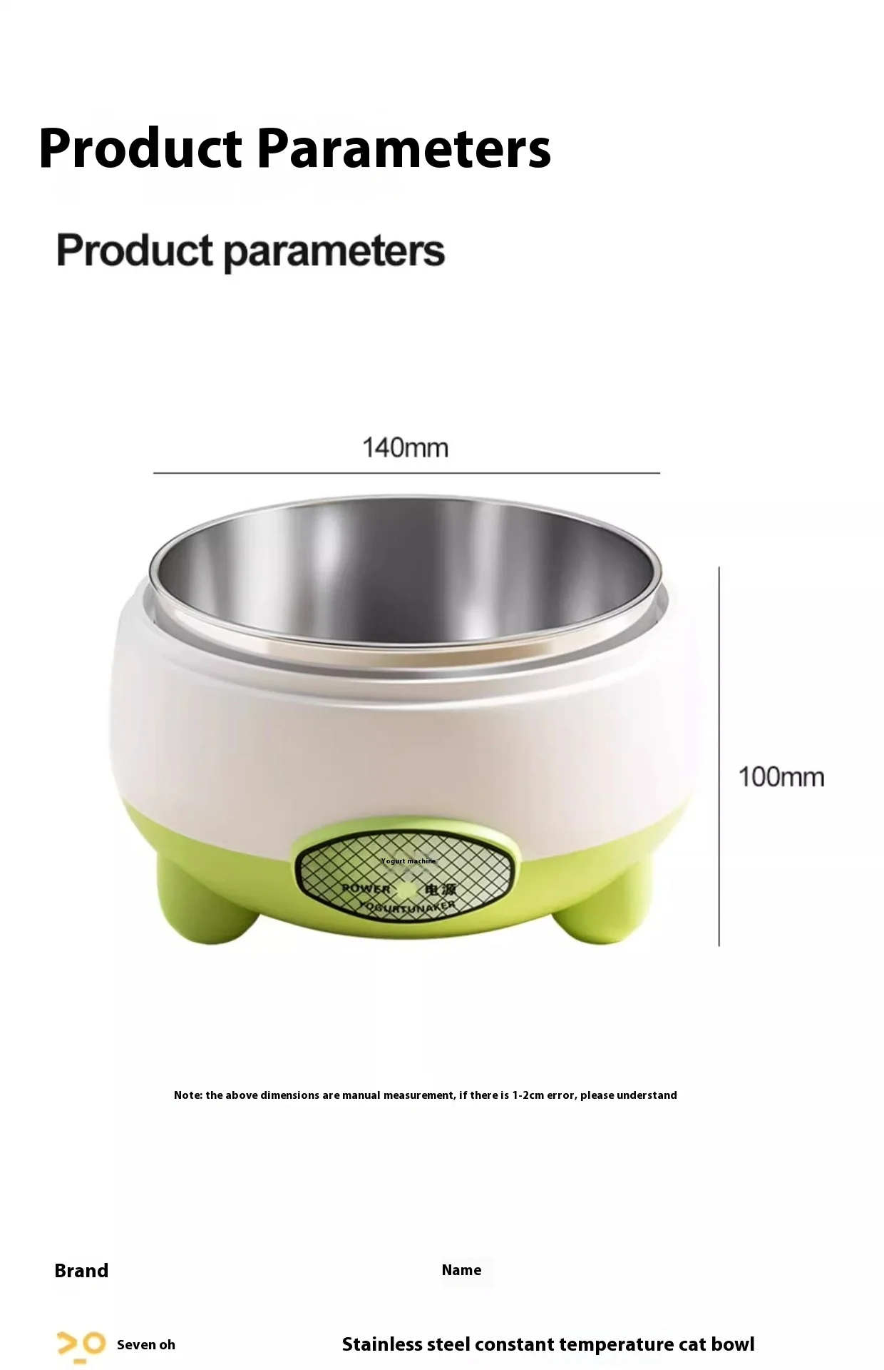2L Stainless Steel Pet Cat Bowl Winter Heating Canister Constant Temperature Yogurt Water Dispenser Comfortable Drinking Plastic manufacture