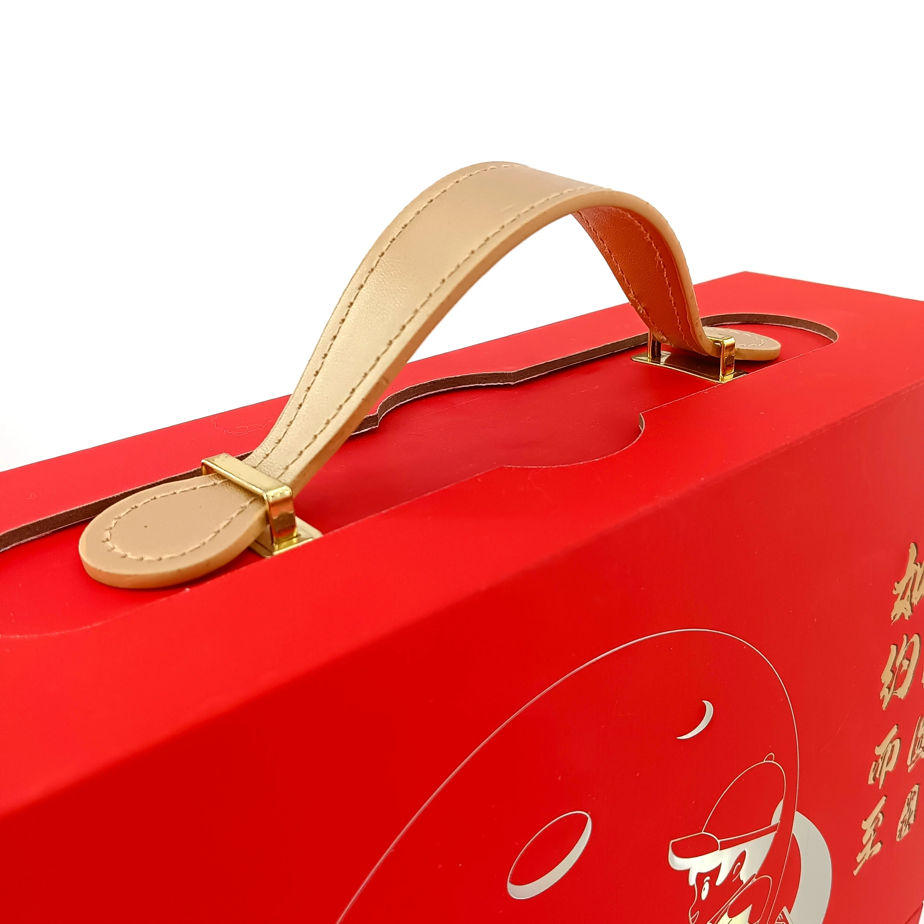 Luxurious Velvet Wedding Packaging Box Leather Handle Magnetic