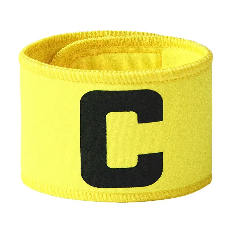 High Quality Custom Printed Neoprene Elastic Football Soccer Arm Band Captain Armband Accessory with 'C' Mark