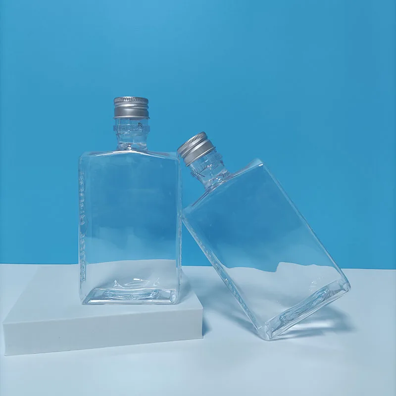 10oz Plastic Wine Bottle Portable Travel Luxury Petg Plastic Bottle With Aluminum Top Cap