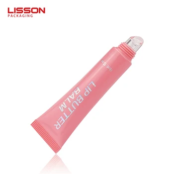 Custom Luxury Pink Makeup Empty Squeeze Lip Gloss Oil Tubes Container Plastic Packaging