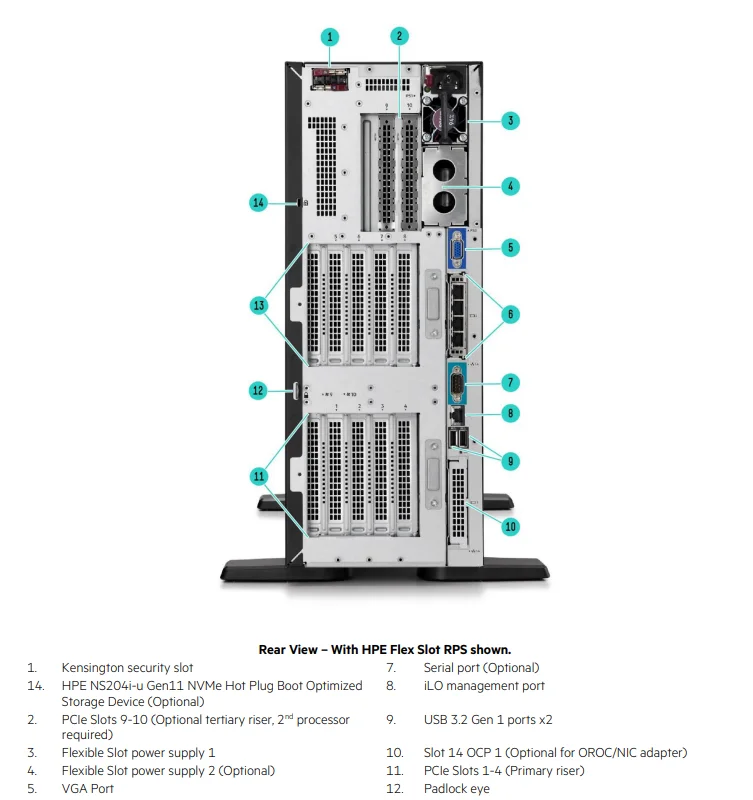 High Quality HPE ProLiant DL350 Gen11 4U 2P Tower Server Stock