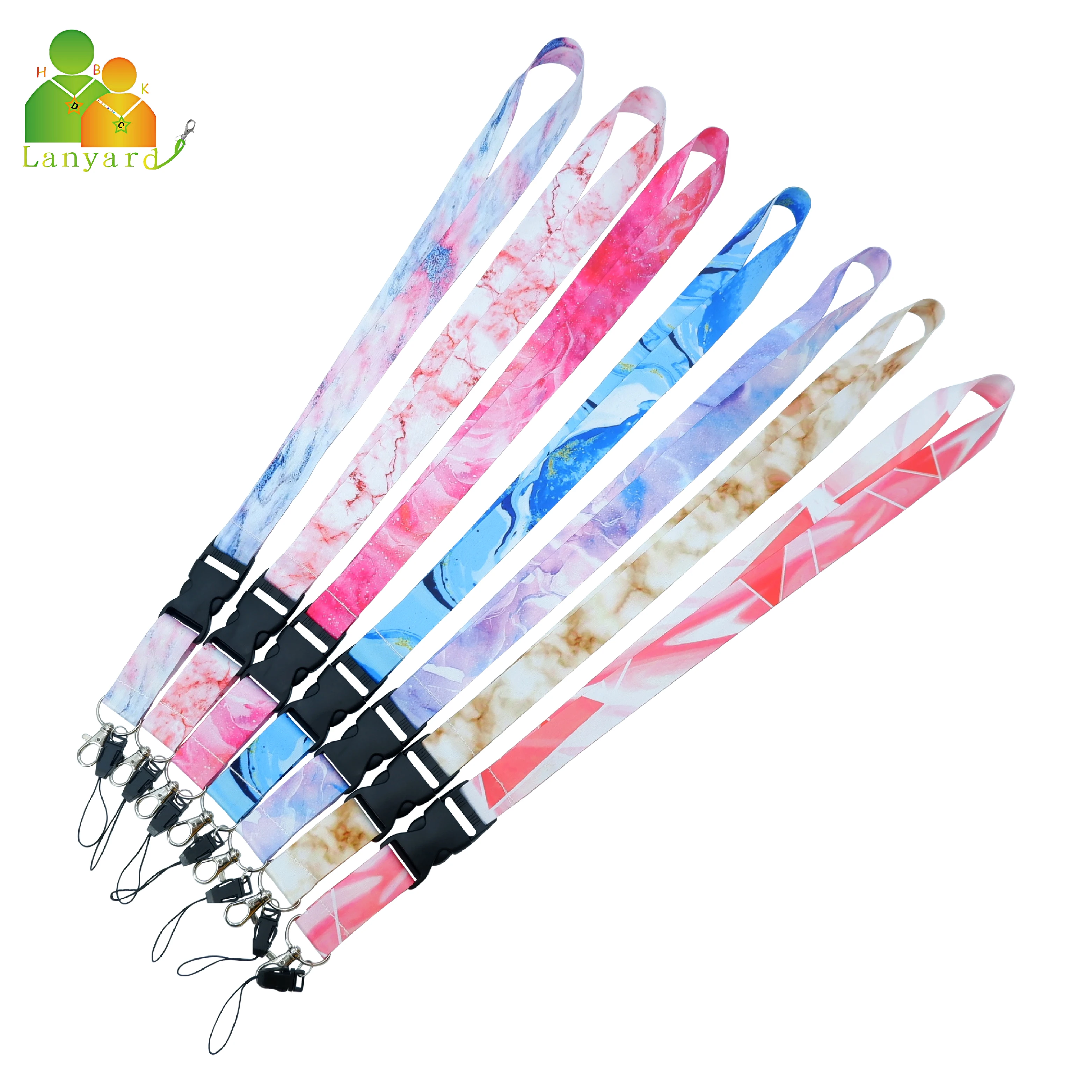 Пользовательские более Цветные полиэфирные милые аниме сотрудники студенты металлический крючок нейлоновый шейный брелок