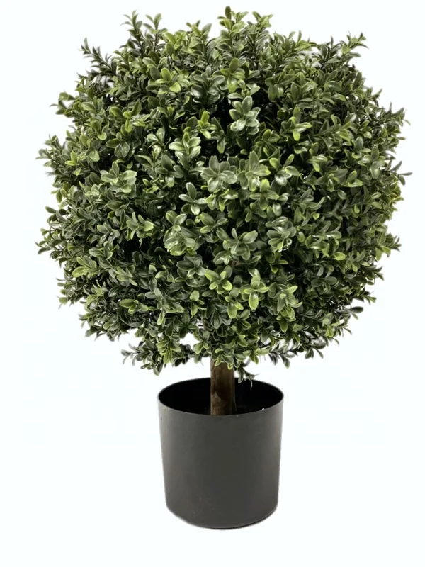Artificial Plants & Greenery Simulation Topiary Ball Bonsai Green Faux Boxwood Trees Potted High Quality Buxus 60Cm