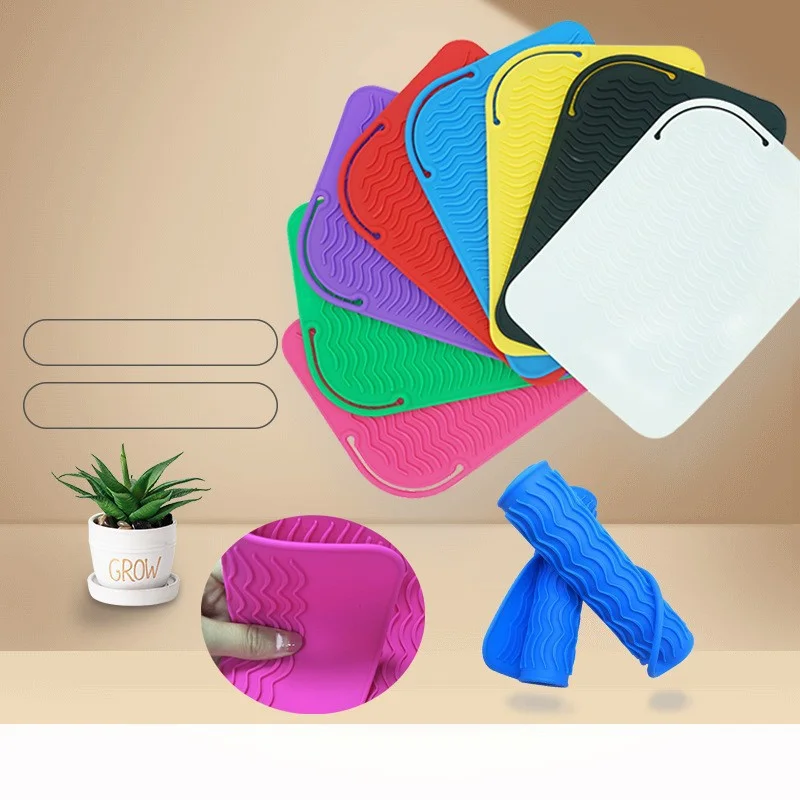 Custom Silicone Curling Iron Pad Rolls Draining Beauty Salon Heat Resistant Mat Classic Silicone Mat Hot Hair Tools