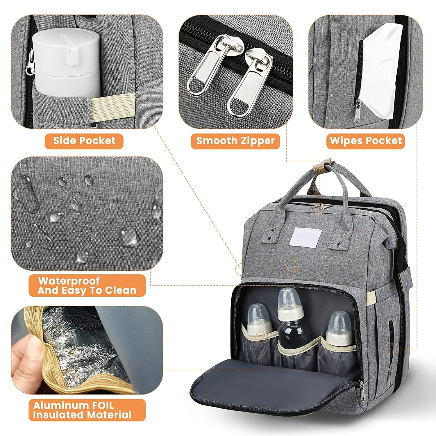 sleek diaper bolsa