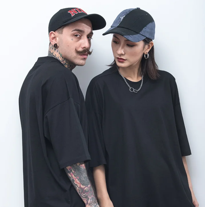 Streetwear Clothing Drop Shoulder Blank T Shirt Split Hem Half Sleeve Black T Shirt Men Buy Drop Shoulder Blank T Shirt Half Sleeve Black T Shirt Split Hem T Shirt Men Product On Alibaba Com