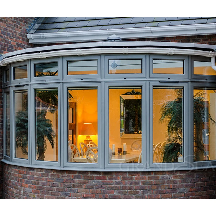 Алюминиевое эргономичное окно в стиле кантри с низким стеклом для балкона