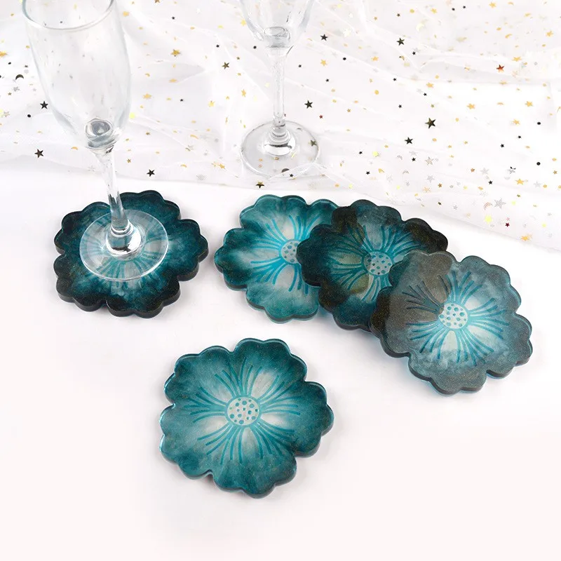 mirror surface high quality flower silicon molds for epoxy resin for crystal epoxy resin cast