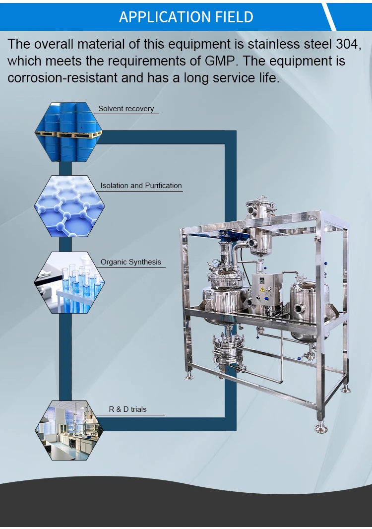 100L Chemical Methanol Crystals Lab Stainless-steel Crystallizer Reactor Equipment