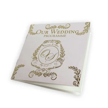 Custom Printing Wedding Invitation Booklet Wedding Program Stationary Card for Party Engagement Ceremony