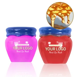 Organic Cream Lip Honey Cherry Blossom Overnight Plumping Treatment Hydrating Nourishing Vegan Lip Care for Soft Smooth Lips