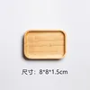 Couleur bois naturel avec finition polie, 8*8*1,5 cm