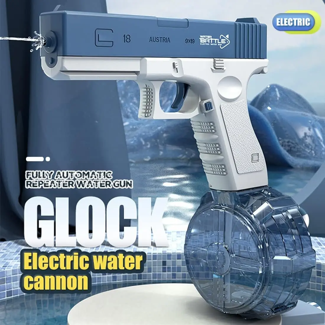 Electric Water Gun Glock Fully Automatic Water Pistol For Kids Outdoor ...