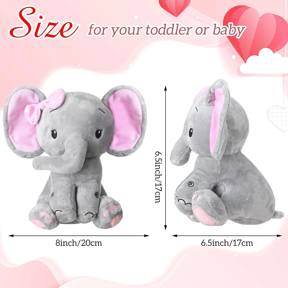 Big Ear Stuffed Elephant Animal Gift Baby Boys Girl ODM Woodland Decor Birthday Party Supplies 30cm Wholesale Elephant Plush Toy