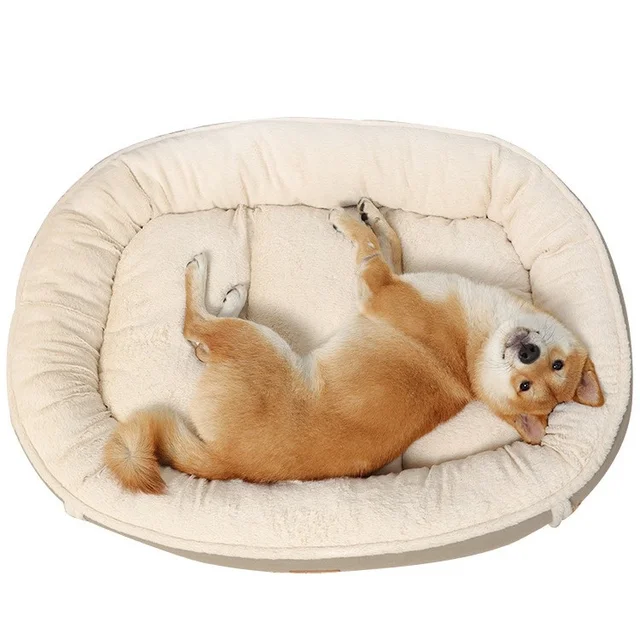 Medium Size Solid Pattern Cloth Nest Bed for Dogs and Cats Winter Thickened Cooling Pet Sleeping Mat