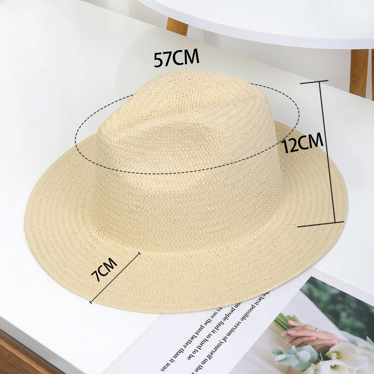 Wholesale Custom Logo Summer Straw Unisex Wide Brim UV Protection Beach Sun Hat_voghion.com