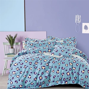 KOSMOS Luxury Design Home Textile 4 Pieces Bedding Set 100% Polyester Microfiber  Printed Queen king Size Printed Bed Sheets Set