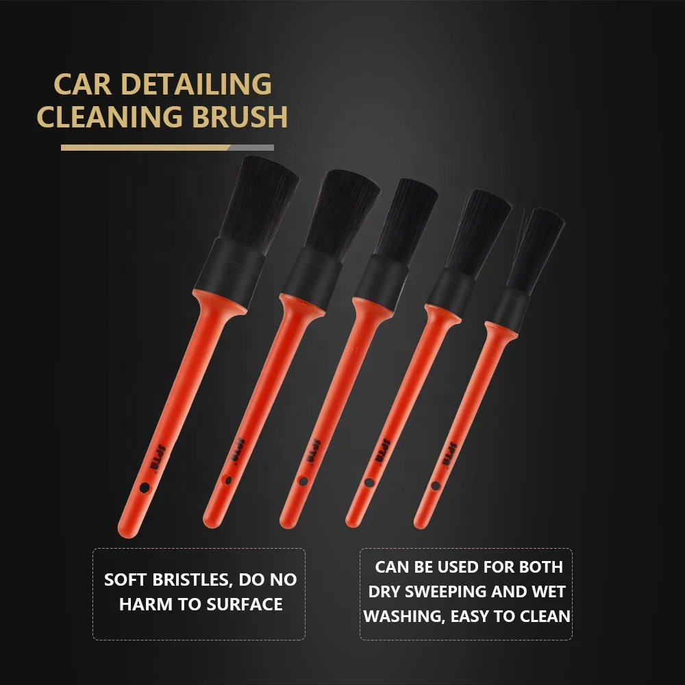 SPTA Handle Car Detail Brush with Natural Boar's Hair Vehicle