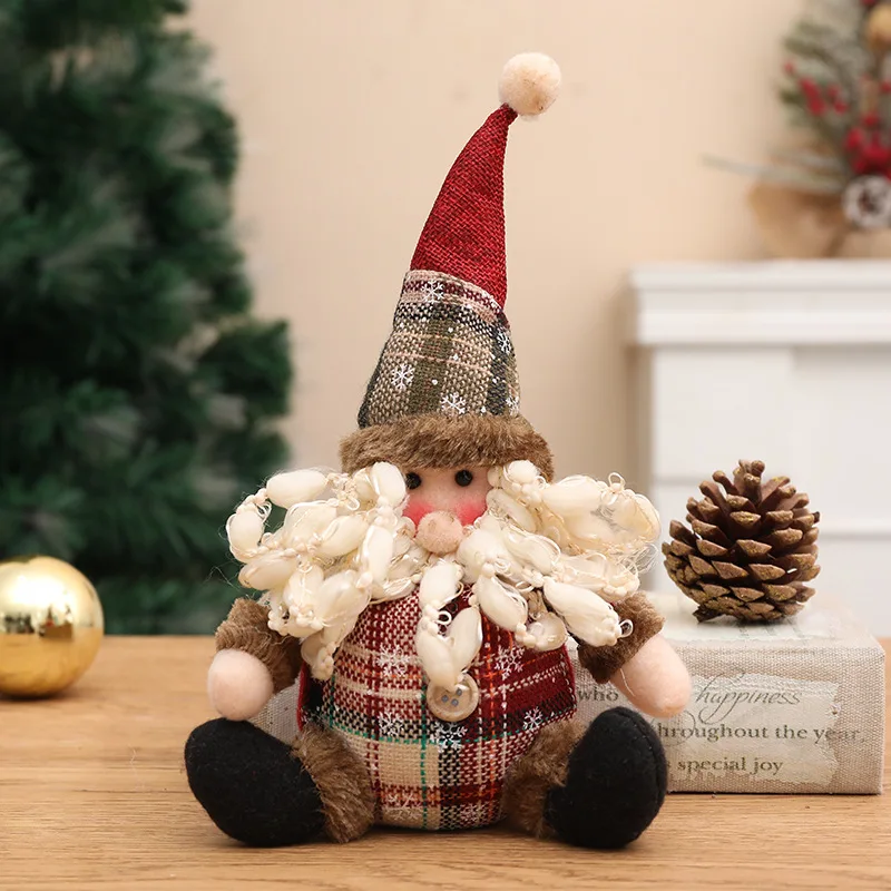 Santa Claus Christmas Doll Merry Christmas Decorations for Home Elk Christmas Ornaments Xmas Tree Decor 2022 Navidad Natal Gifts