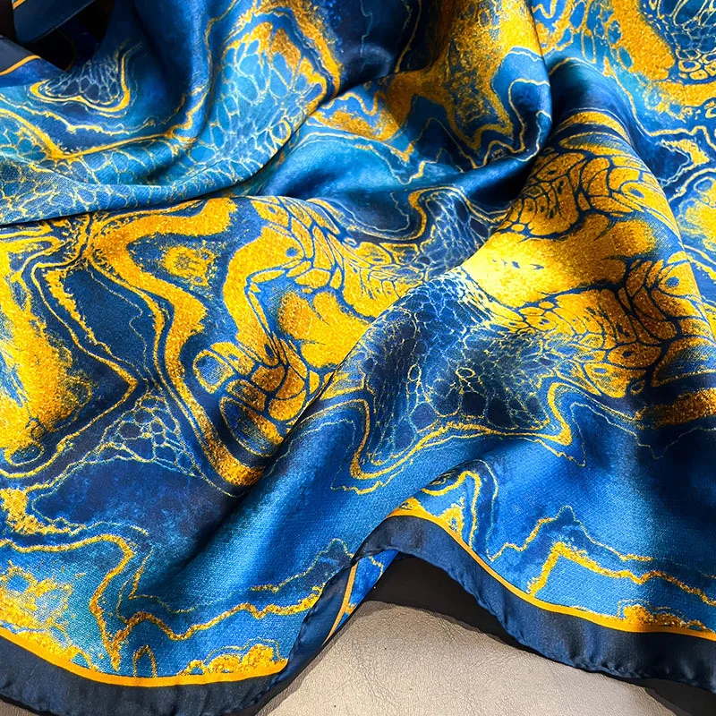 Magnifique Châle En Soie Imprimé Pour Femme - Foulard élégant Multifonction - Idéal Hijab De Fête