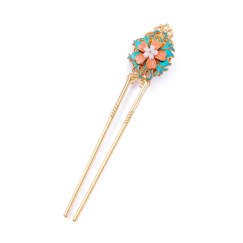 New Chinese Style Diamond Hairpin - Ancient Blue Phoenix