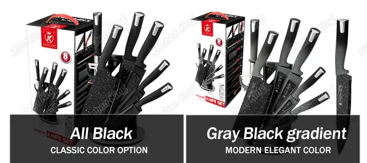 kitchen king 8pcs exclusive grey gradient - Knife Sets