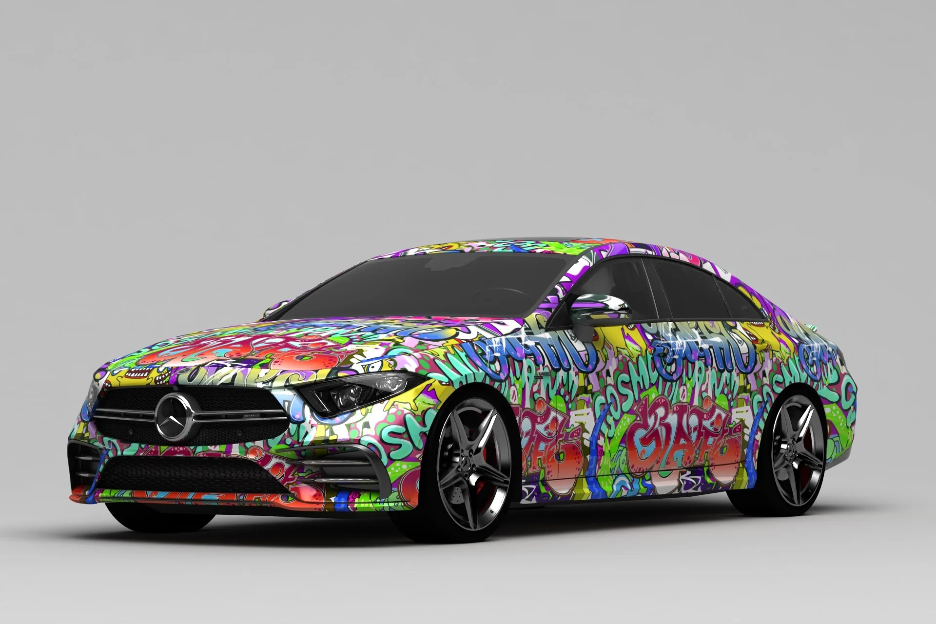 Free Design Pattern Factory Wholesale Price PVC Diy Glossy  Car Body Vinyl Graffiti Pattern Car Vinyl Wrap