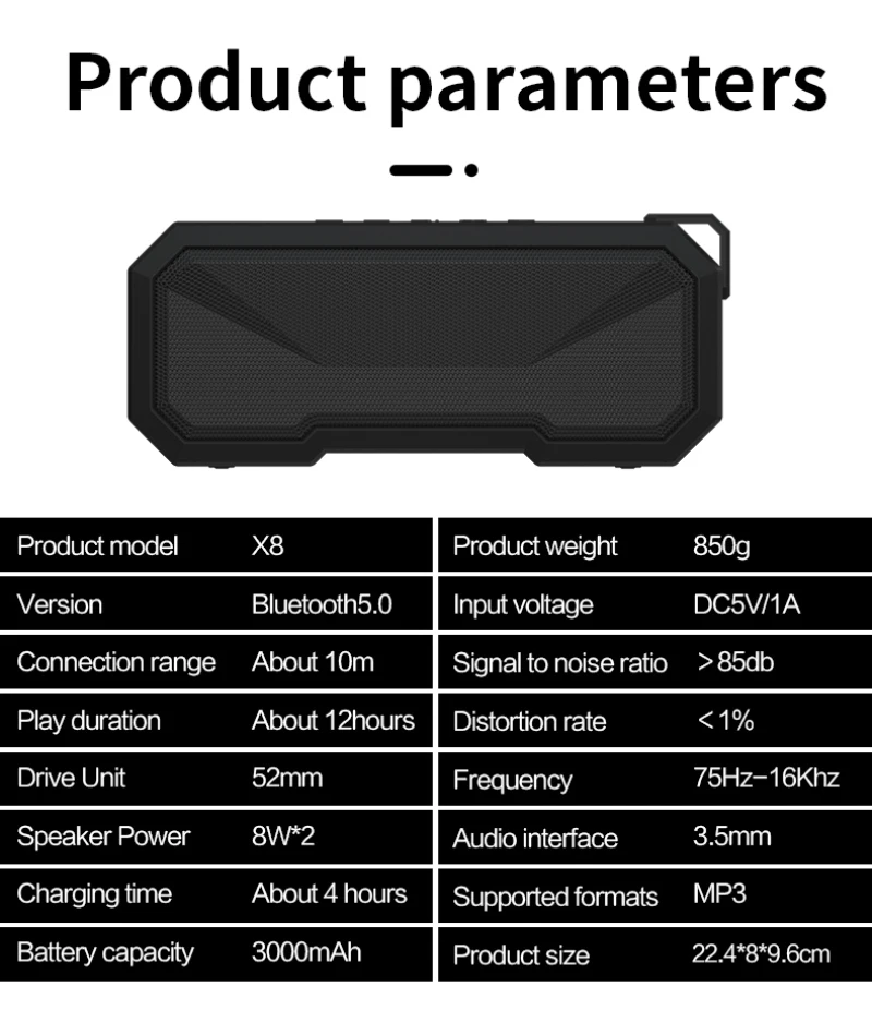 2021 Breathing Led Speakers Wholesale Waterproof 3000mAh Power Bank Subwoofer Support TF Aux U Disk Speakers - ANKUX.COM
