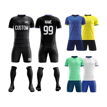 Kids Football Wear Latest Design Jersey Set Soccer Kits For Teams Jerseys Soccer Shirt Uniforms Sets