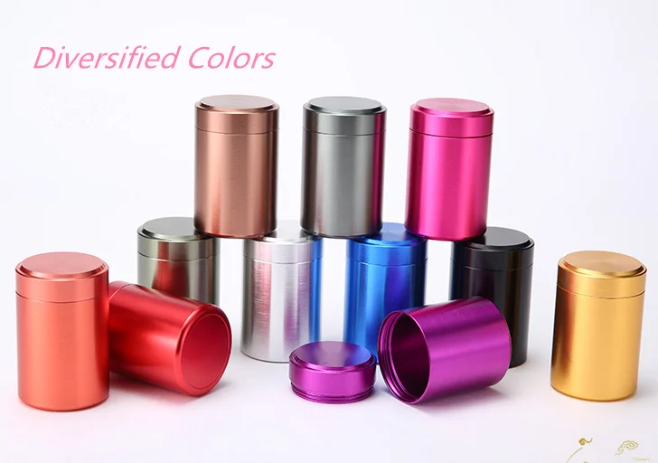 Custom Tin Cans Metal Storage Container Round Aluminum Empty Tea ...