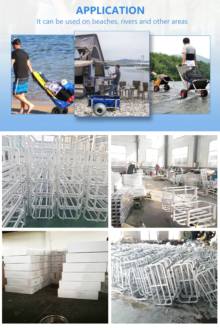 Aluminium Beach Cart With Rod Holder Balloon Wheel The Factory At A Low