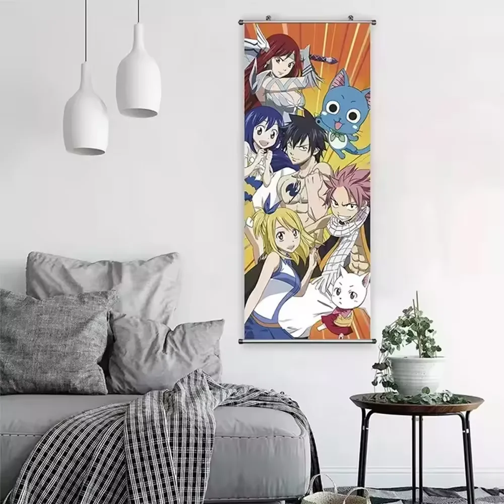 Custom Scroll Banner Minimalist Full Color Printing Canvas Poster Japanese Anime Wall Hanging Banner for Home Decor