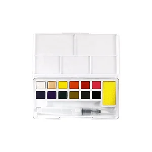 12color Children's Portable  Watercolor Palette Paint Box  Made in China