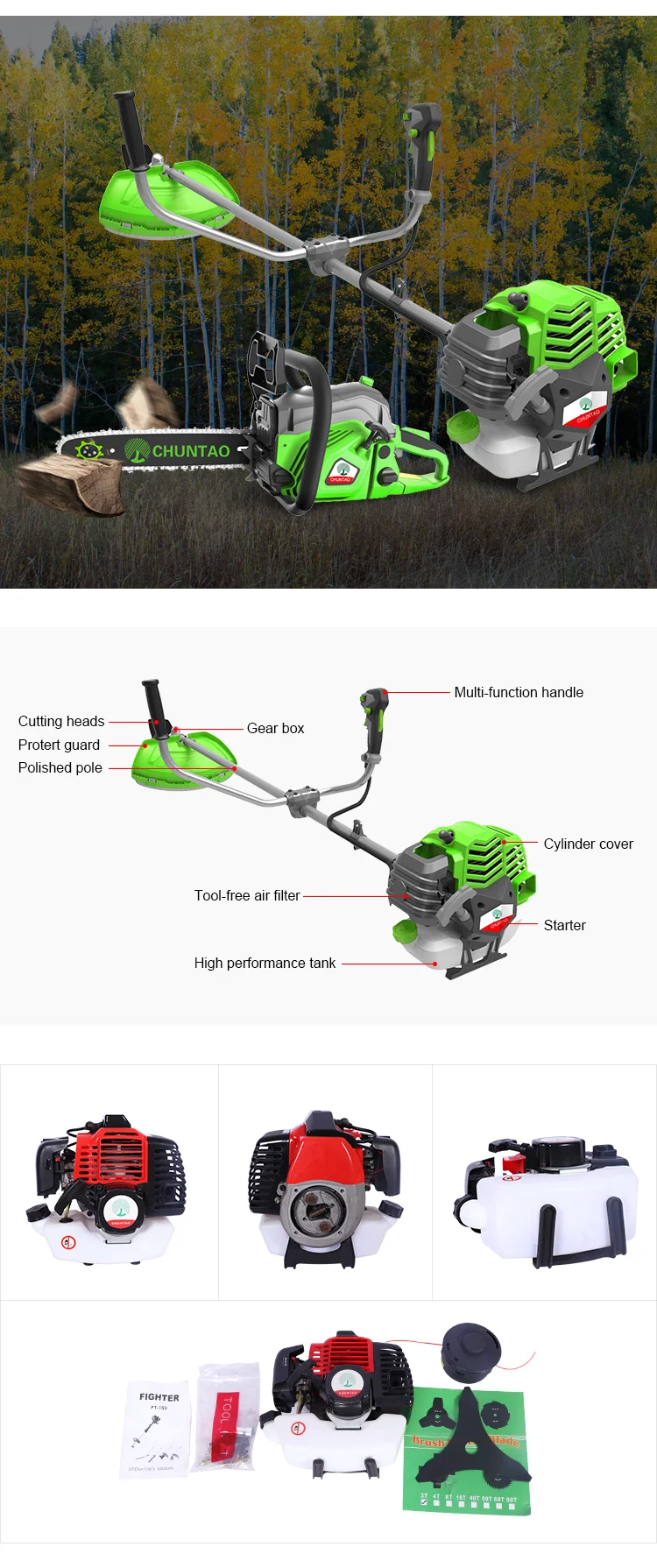 2021 Forced Air Cooling Cheap Brush Cutter Gardening Brush Cutter Brush