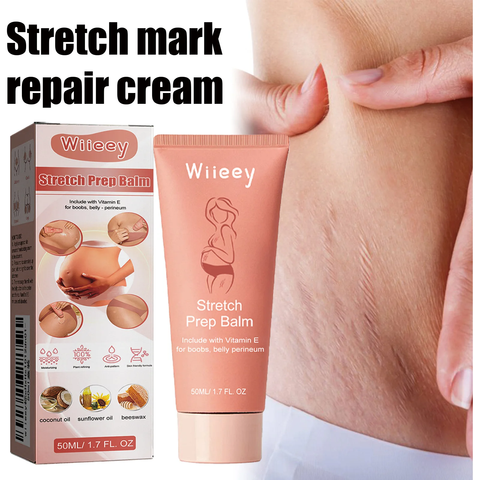 Hot Sale Vegan Stretch Marks Removal Cream Postpartum Body Care Repair Firming Stretch Marks Cream