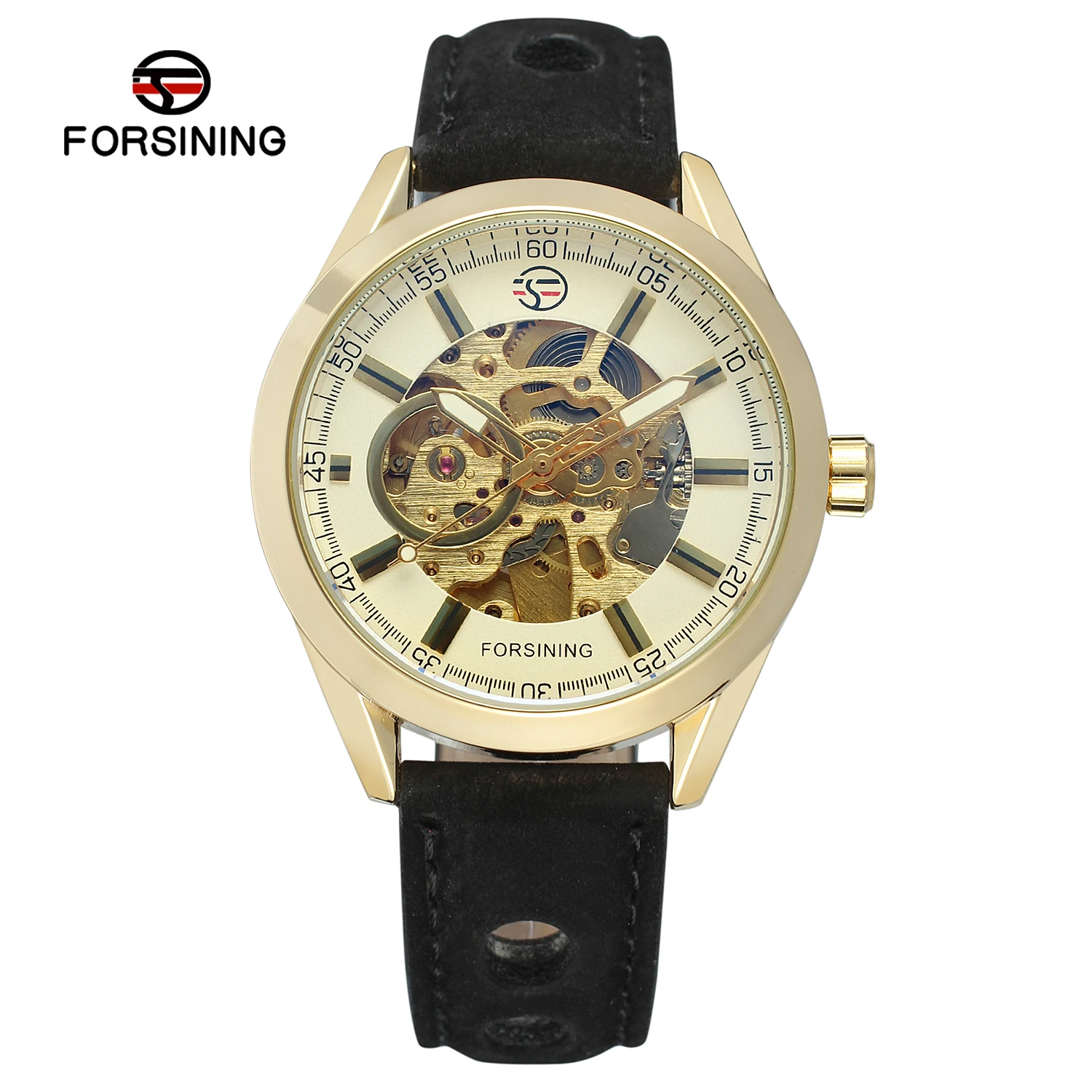 Forsining Skeleton Automatic Luxury Watch for Men