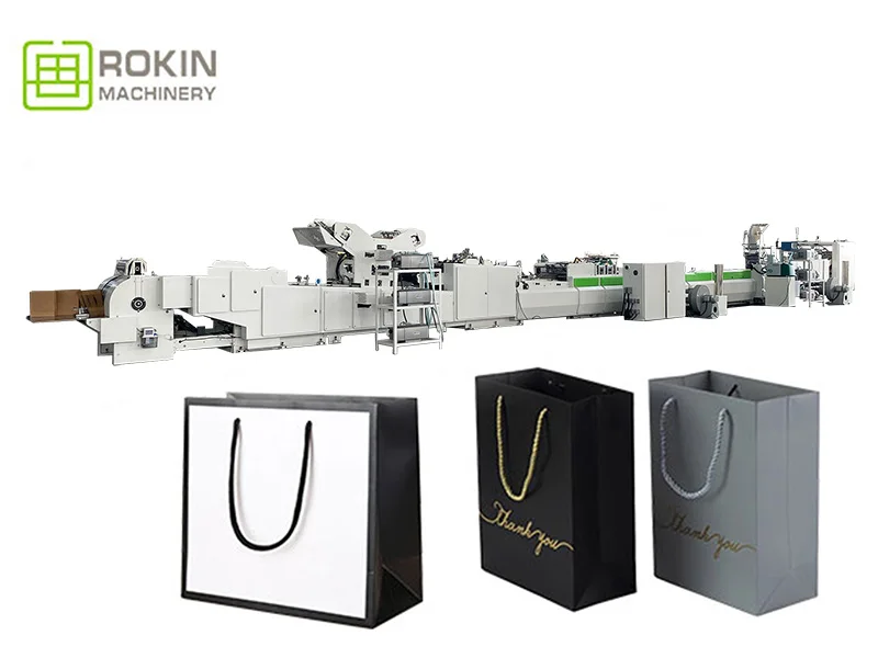 Sheet Feeding Kraft Brown Paper Bag Printing Making Machine Fully Automatic Machine Manufacture Paper Bag Make Paper