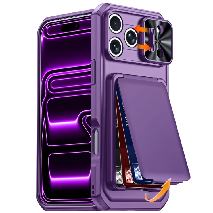 Wallet Shockproof Cover Anti-fingerprint Luxury Card Holder Phone Case for iPhone 17 Air 16 15 14 13 12 11 18 Pro Max