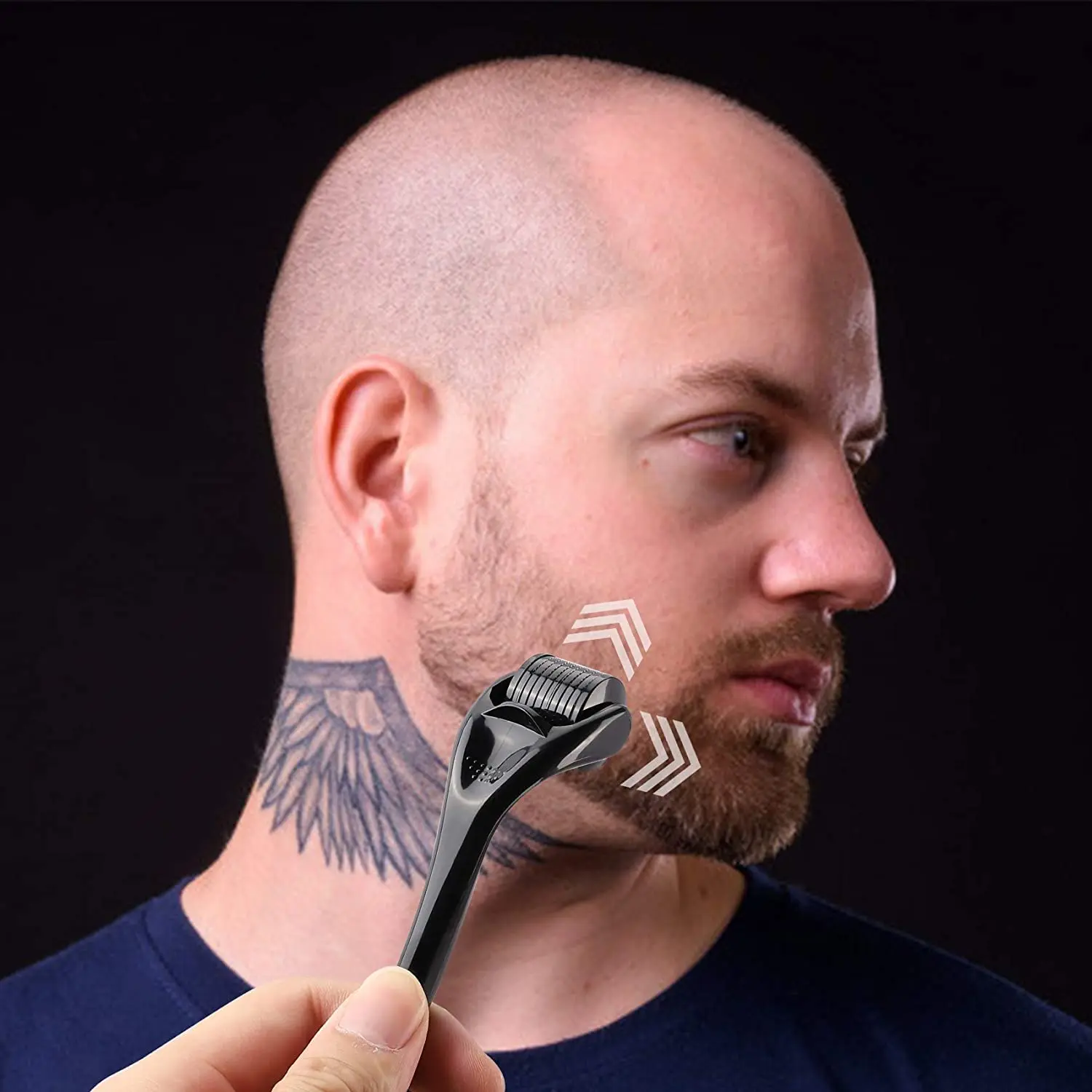 Best 100% natural premium mens custom private label beard care tool kit beard derma roller organic beard oil growth grooming set.jpg