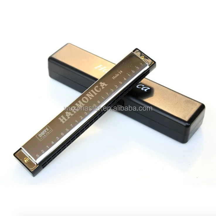 24 Holes C Key Metal Harmonica Chromaric Harmonica Elegance  Mouth Organ
