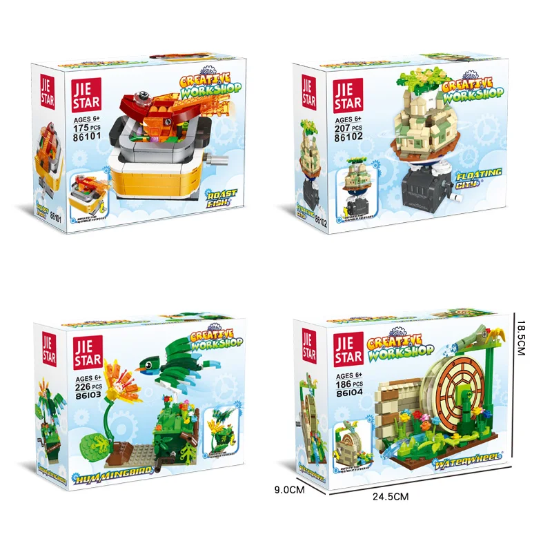 JIESTAR Kids Roast Fish Floating City Hummingbird Waterwheel