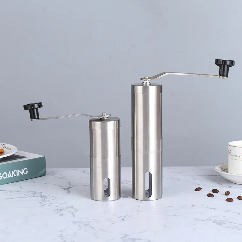 Stainless Steel Manual Coffee Grinder & Frother